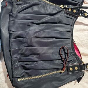 MZ Wallace Black Pleated Shoulder Bag